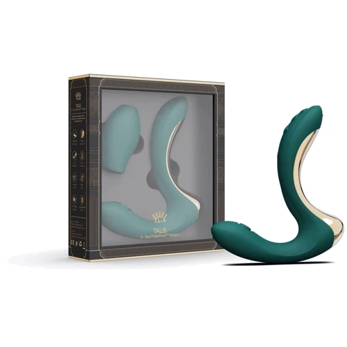 Вібратор-пульсатор з вакуумной насадкой Zalo – Talis G-Spot PulseWave Vibrator Turquoise Green: Діаметр, см 3.3