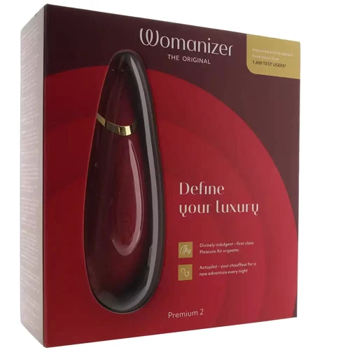 Вакуумный клиторальный стимулятор Womanizer Premium 2 Bordeaux: Тип управления Кнопочное