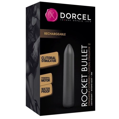 Перезаряжаемая вибропуля Dorcel Rocket Bullet Black: Тип и форма Вибропули