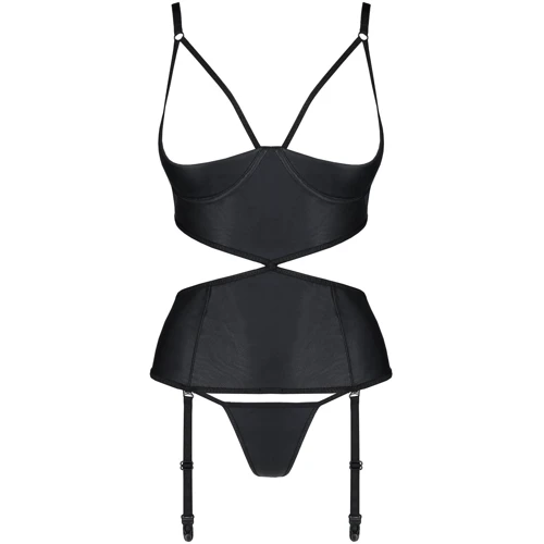 Корсет с открытой грудью Passion JANNIES CORSET Вlack XXL/XXXL (стринги в наборе): Для кого Для женщин