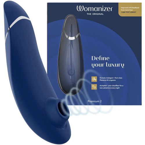 Вакуумный клиторальный стимулятор Womanizer Premium 2 Blueberry