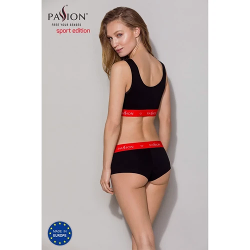 Спортивний топ на широких бретелях Passion PS003 TOP black, size S: Матеріал Хлопок