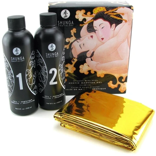 Гель для масажу Shunga ORIENTAL BODY-TO-BODY - Melon Mango (2 x 225 мл)