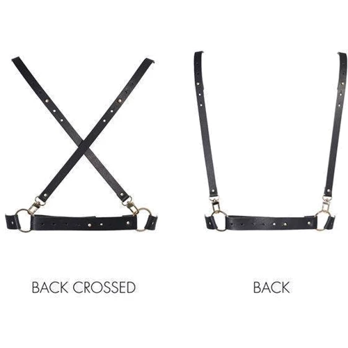 Портупея Bijoux Indiscrets MAZE - X Harness Black: Узор Однотонный