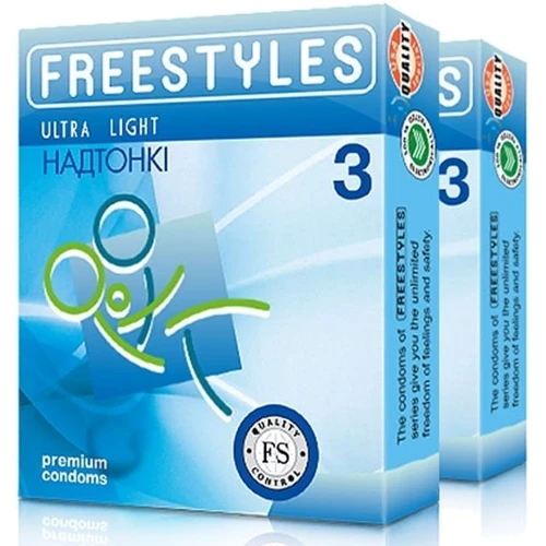 Презервативи FREESTYLES ULTRA LIGHT 3 шт