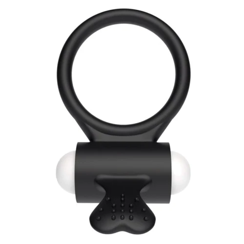 Ерекційне віброкільце LoveToy Power Clit Cockring, Black