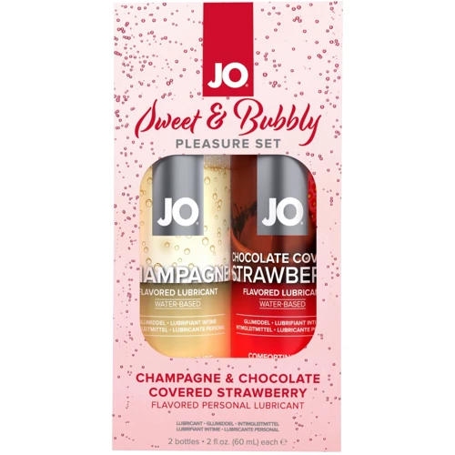 Набір лубрикантів System JO Sweet&Bubbly — Champagne & Chocolate Covered Strawberry (2×60 мл)