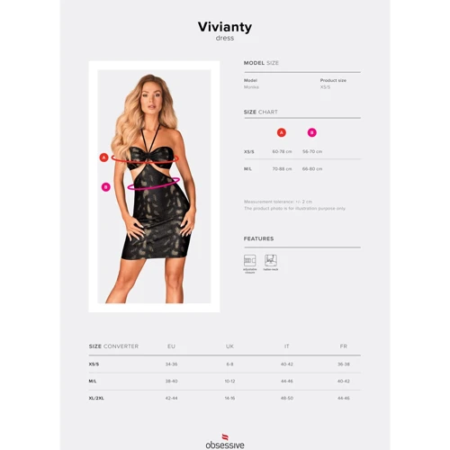 Платье Obsessive Vivianty black M/L: Для кого Для женщин