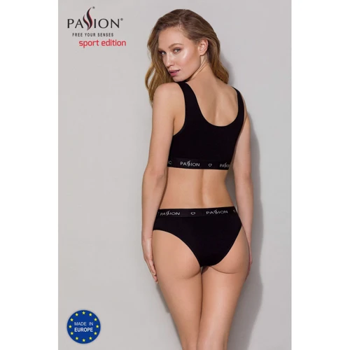 Трусики-сліпи Passion PS004 PANTIES black, size S: Декор вишивка