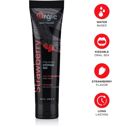 Лубрикант на водной основе Orgie Lube Tube Strawberry, 100 мл, со вкусом и ароматом клубники: Для кого Унисекс