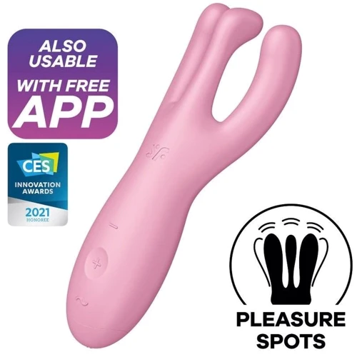 Клиторальный смарт вибратор Satisfyer Threesome 4 Pink с тремя пальчиками: Для кого Для женщин