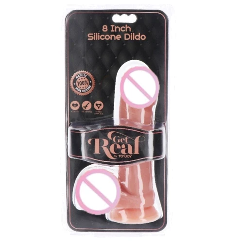 Фалоімітатор з мошонкою Get Real Silicone Dildo 8 Inch w Balls, 17.5х4 см: Тип Реалістичні