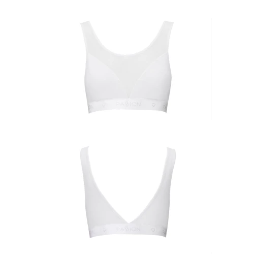 Топ з прозорою вставкою Passion PS002 TOP white, size S: Для кого Для жінок