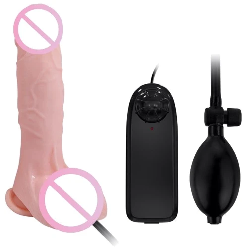 Вібратор Inflatable Vibrator With Pump Flesh