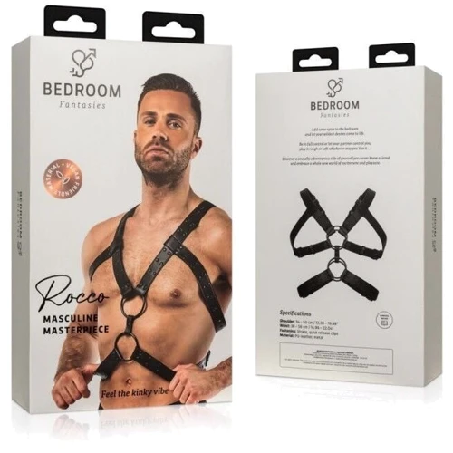 Портупея Bedroom Fantasies Rocco Masculine Masterpiece - Black: Застосування На грудь