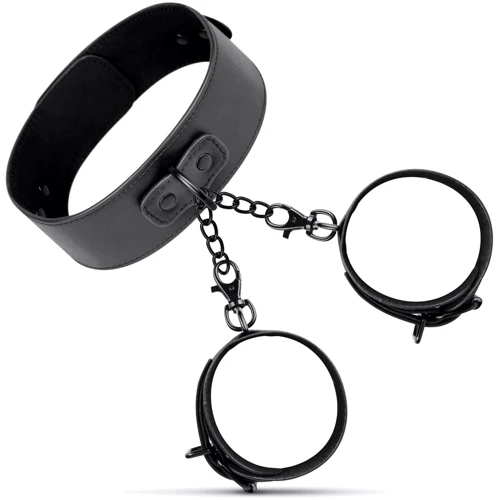 Наручники с ошейником Bedroom Fantasies Collar & Cuffs - Black