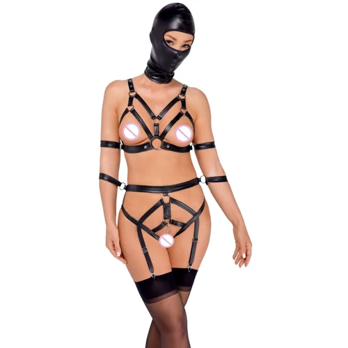 Комплект с маской Orion Bad Kitty Set Harness + Mask Black, XS