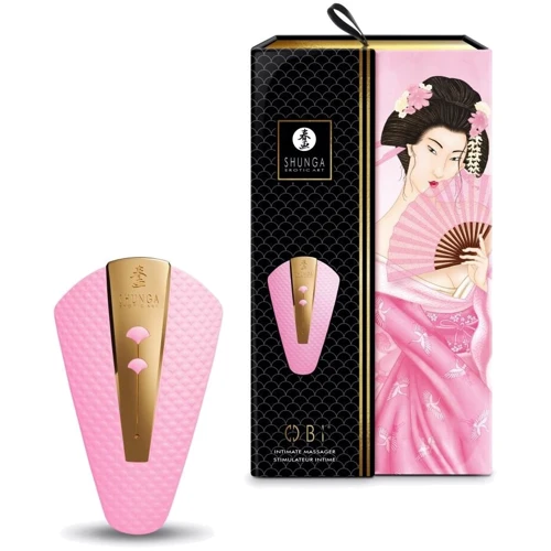 Кліторальний вібратор Shunga Obi Light Pink фото 7