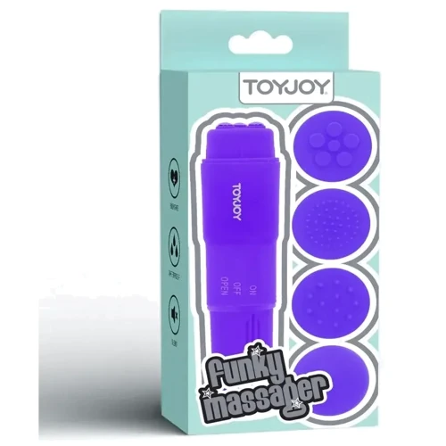 Вибромассажер с насадками Toy Joy Funky Massager (фиолетовый): Для кого Для женщин