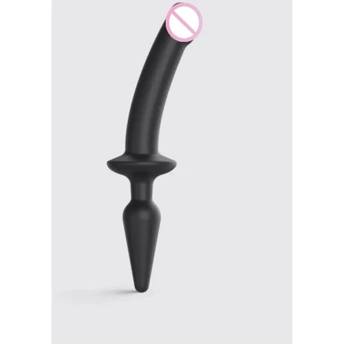 Анальна пробка з дилдо Strap-On-Me Switch Plug-In Semi-Realistic Dildo Black - XXL