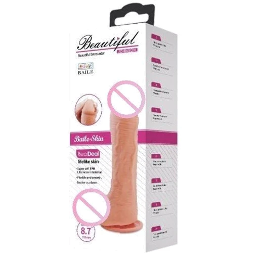 Фаллоимитатор на присоске Baile Beautiful JOHNSON 8,7'' Flesh, BW-008040NR: Тип Реалистичные