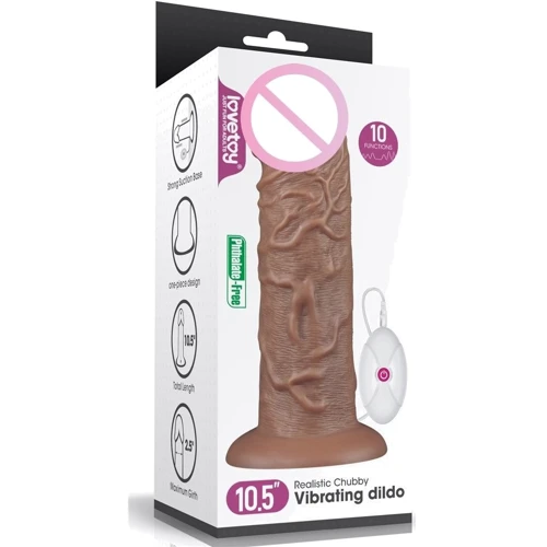 Реалистичный вибратор LoveToy Realistic Chubby Vibrating Dildo Brown 10.5'': Для кого Для женщин