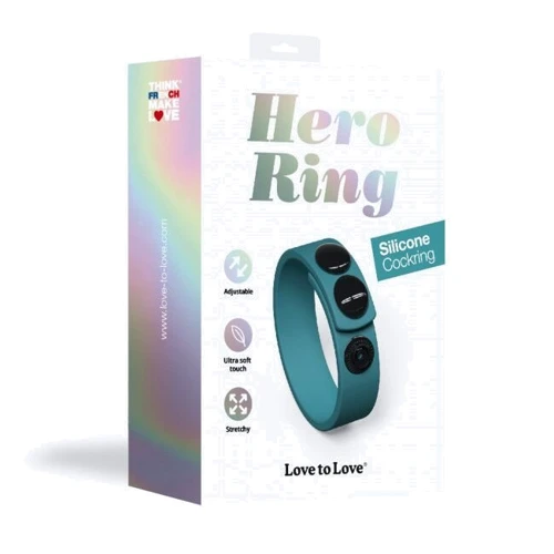 Регулируемое эрекционное кольцо на кнопках Love To Love HERO RING - TEAL ME фото 5