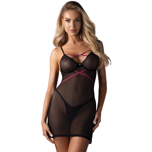 Пеньюар Obsessive Novenes chemise & thong M/L