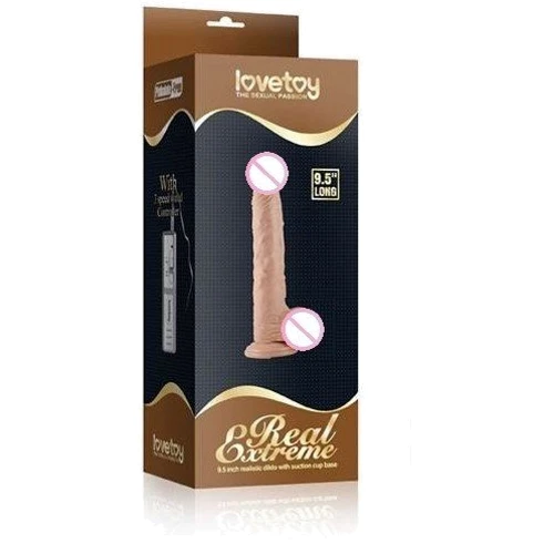 Вибратор LoveToy Real Extreme 9.5" Dildo Vibrating Flesh: Тип и форма В виде члена