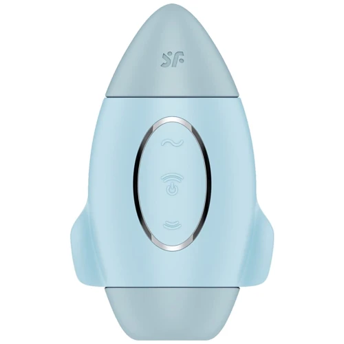 Вакуумный вибратор Satisfyer Mission Control Blue: Длина, см 10