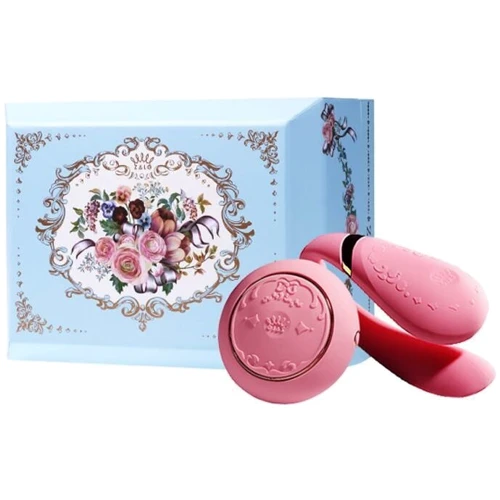 Смартвібратор для пар Zalo - Fanfan set Rouge Pink, пульт ДУ: Довжина, см 8.4