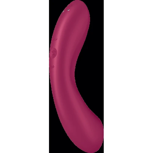 Вакуумный стимулятор с вибрацией Satisfyer Curvy Trinity 1 Red: Тип и форма Двусторонние