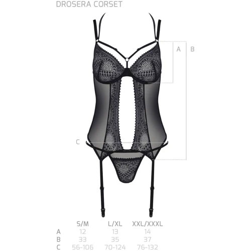 Корсет ECO Passion DROSERA CORSET black L/XL: Застосування На тело