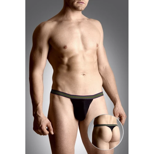 Чоловічі труси SoftLine - Mens thongs 4496, XL (black)