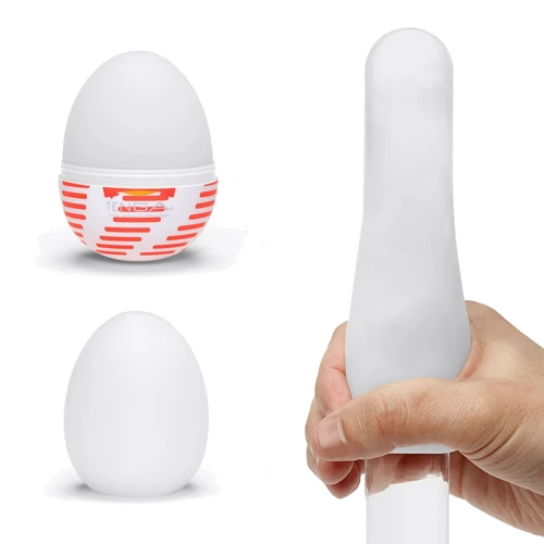 Мастурбатор-яйце Tenga Egg Tube, рельєф із поздовжніми лініями: Для кого Для мужчин