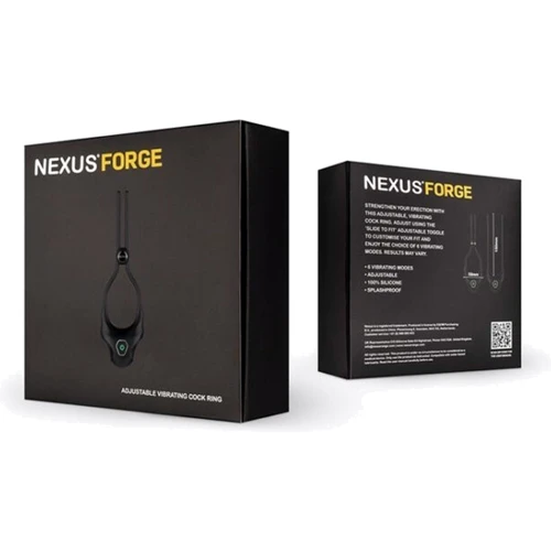 Эрекционное кольцо Nexus FORGE Vibrating Adjustable Lasso Black фото 9