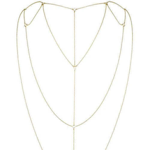 Прикраса для спини і декольте Bijoux Indiscrets Magnifique Back and Cleavage Chain - Gold: Застосування На тіло