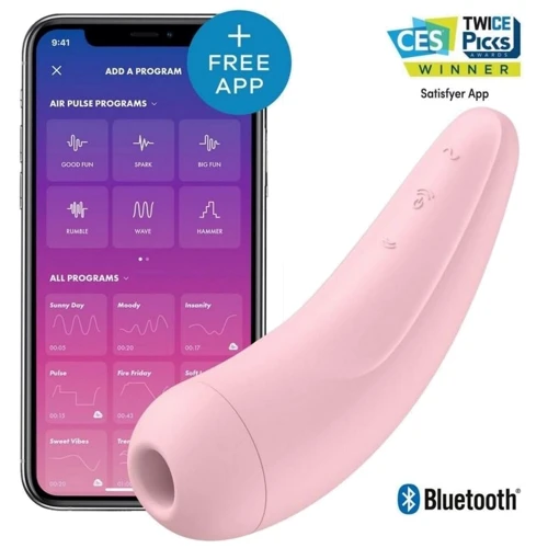 Вакуумный клиторальный стимулятор Satisfyer Curvy 2+ Pink