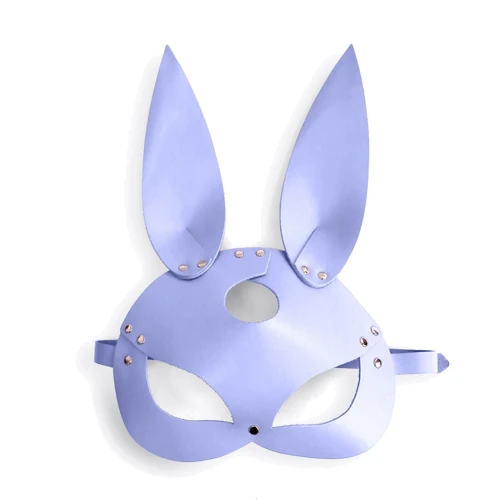 Кожаная маска Зайки Art of Sex - Bunny mask, лавандовый