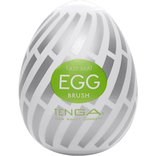 Мастурбатор-яйце Tenga Egg Brush із рельєфом у вигляді великої щетини