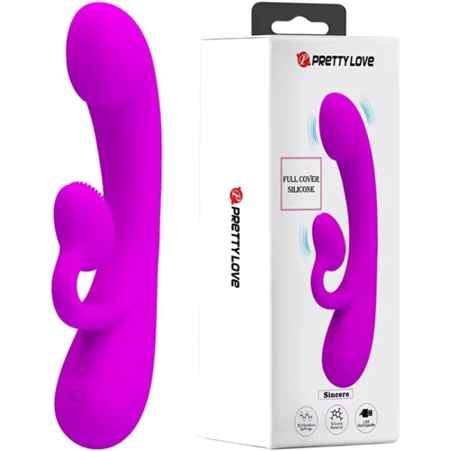 Вібратор Pretty Love Full Cover Silicone Sincere Purple фото 8