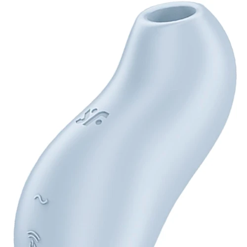 Вакуумный клиторальный стимулятор с вибрацией Satisfyer Pocket Pro 1 Blue: Тип управления Кнопочное