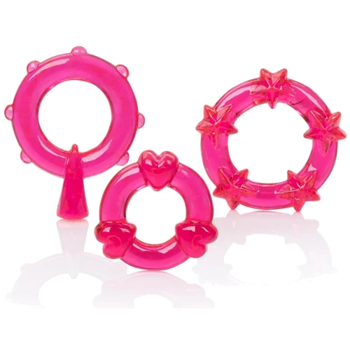 Набор эрекционных колец California Exotic Novelties - Red Magic C-Rings, 3 шт