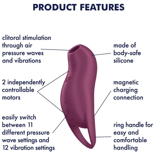 Вакуумный клиторальный стимулятор с вибрацией Satisfyer Pocket Pro 1 Purple: Для кого Для женщин