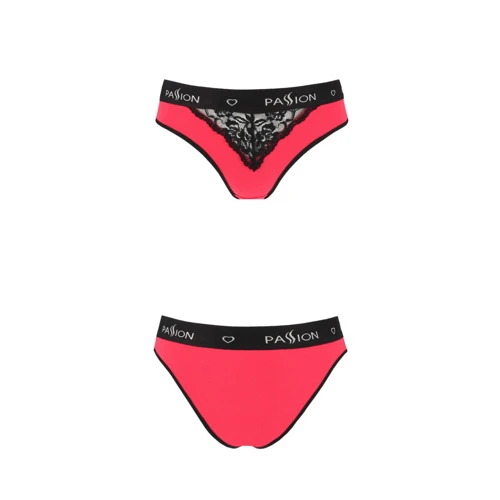 Трусики з широкою гумкою і мереживом Passion PS001 PANTIES red / black, size L: Вид Труси