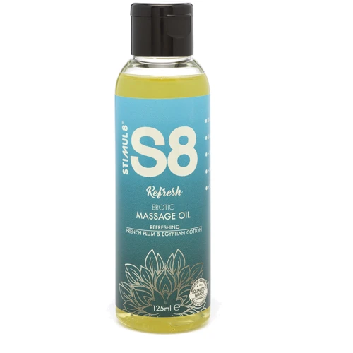 S8 Massage Oil масажне масло, 125 мл, Французька зливу і єгипетський хлопок