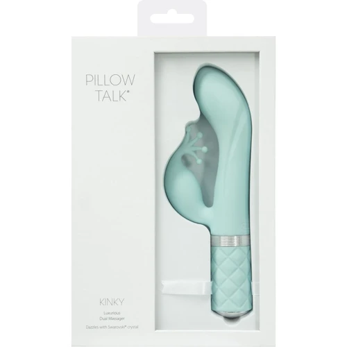 Роскошный вибратор PILLOW TALK - Kinky Teal с кристаллом Сваровски фото 8