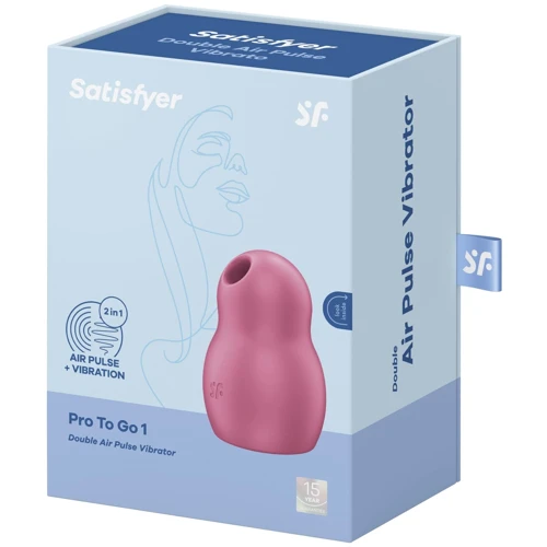 Вакуумний стимулятор Satisfyer Pro To Go 1 Red: Тип і форма Вибромассажер