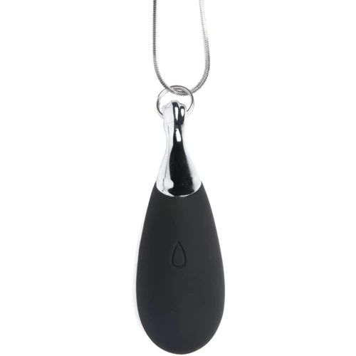 Ожерелье с подвеской вибратором Charmed Vibrating Silicone Teardrop Neckl, 90 см (чёрный)