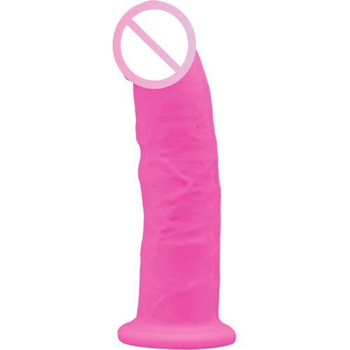 Фалоімітатор SilexD Robby Pink Glow в темноті Premium Silicone Dildo Model 2 Size 6"